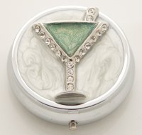 3D Green Martini Pill Box